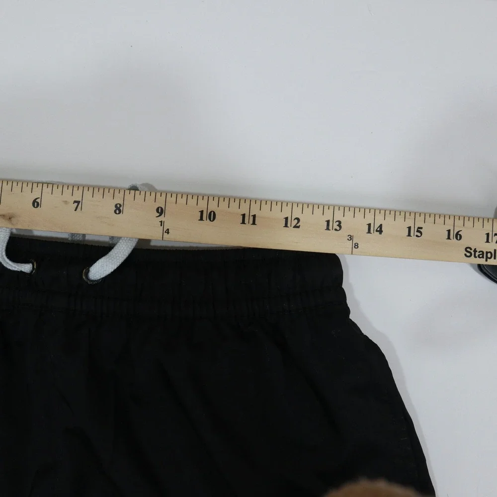 Nike Swim Trunks Small Black Athletic Y2K Multi Color Embroidered Logo